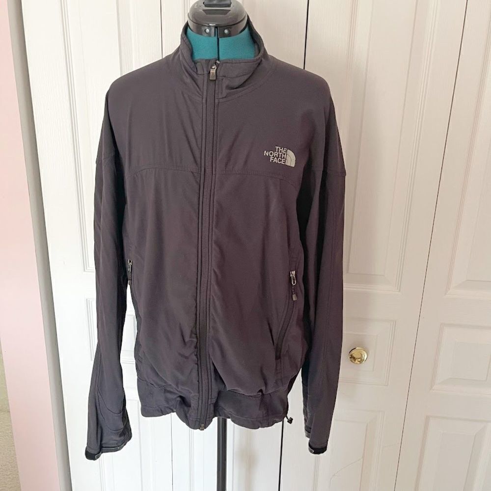 The Northface Apex Flight Series Logo Full Zip Mock Neck Lightweight Jacket